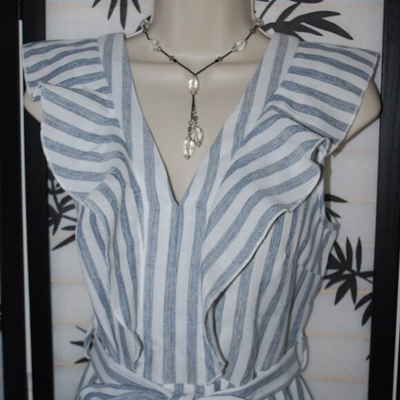 🌞👗Cute and Comfy SHE + SKY Blue and White Stripe Chambray Dress🌞👗 - Picture 7 of 14